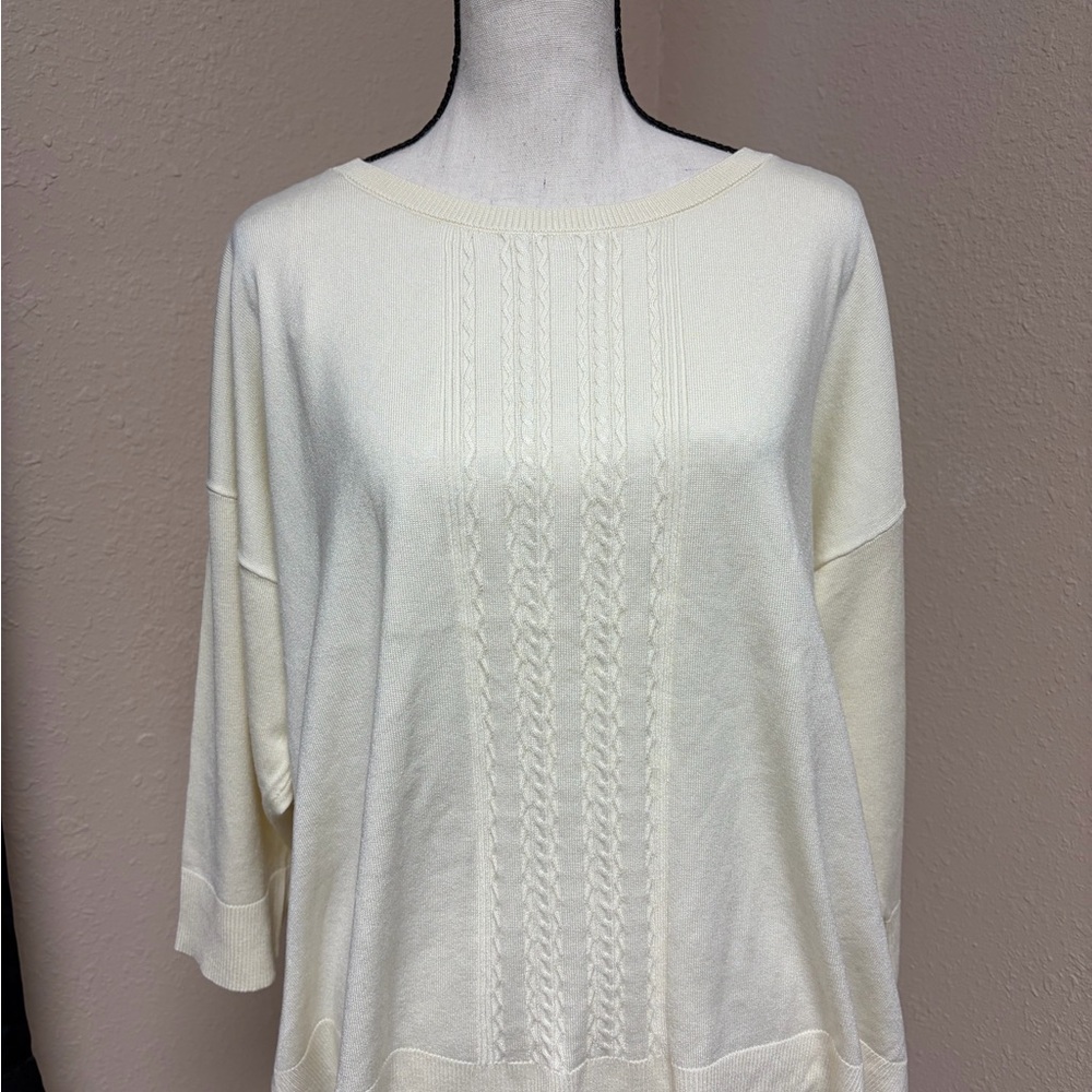 Melissa Paige Papyrus Cable Knit Top